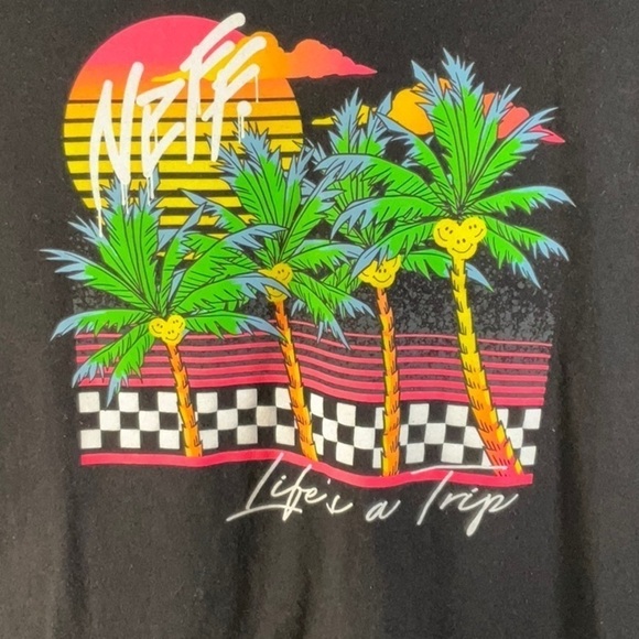 NEFF Printed T-Shirt Black Size X-Large - Picture 2 of 4